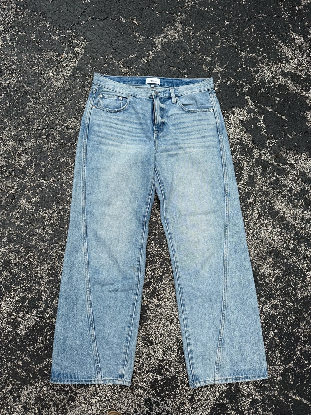 pistola Light Blue Wide-Leg Jeans